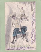 Oesterreich Kitsch Kunst Schlittenfahrt 1909