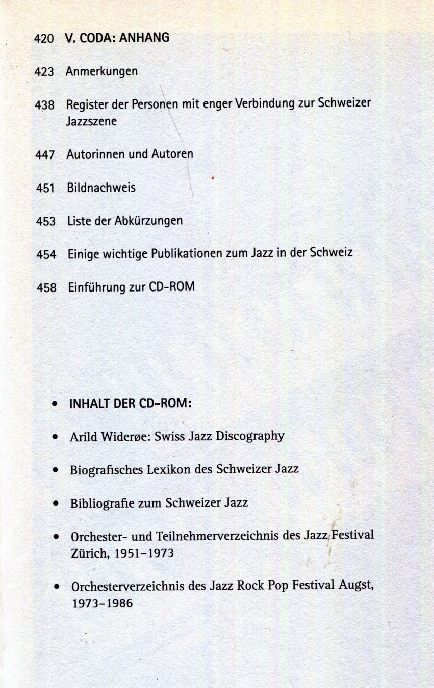Libri: Jazz in der Schweiz, + eine CD – Difettoso da Aarau venduto da Elmaar41 4