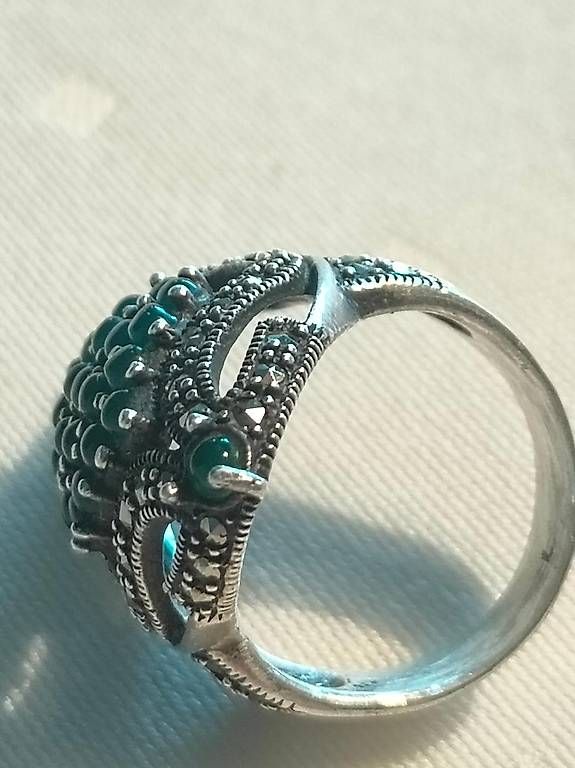 Ringe: Jade Edelstein Ring, 925 Silber – Gebraucht aus Ostermundigen von verkauefer 1
