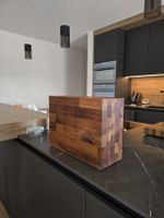 Messerblock magnetisch Nussbaum massiv Unikat