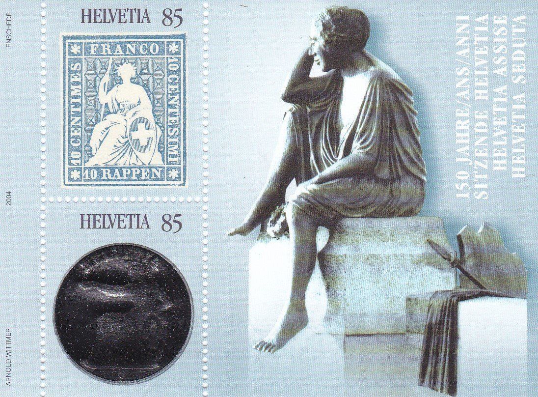 Tutti i francobolli: Postfrisch 150J. Sitzende Helvetia 2004 – Nuovo e nell'imballaggio originale da Schliern b. Köniz venduto da joni20