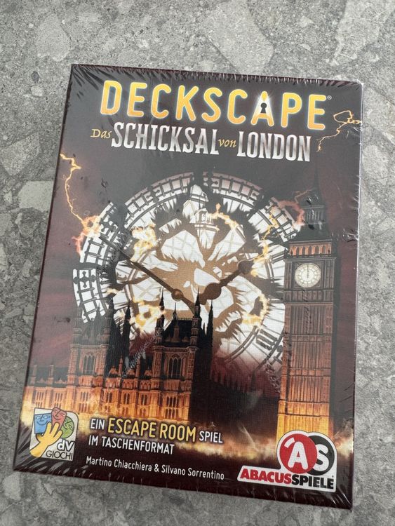 ABACUSSPIELE Deckscape Escape Room Spiele – 'Das Schicksal Von London' & 'Hinter Dem Vorhang', Kartenspiel Für Gruppen