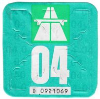 Vignette 2004, gebrauchte Autobahnvignette 04