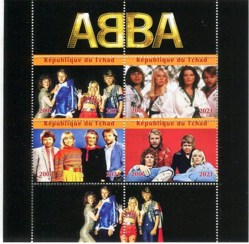 Tous les timbres: Block "ABBA". Tschad – Neuf avec emballage d'origine à Basel par Butsch5