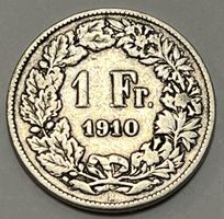 1 Franken - stehende Helvetia - 1910  B (Silber .835)