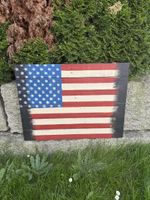 USA Flagge Holz Wandbild, Vintage Look - cooles Dekoobjekt