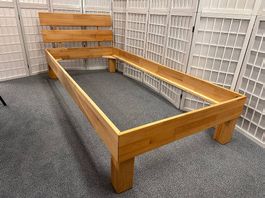 Bettrahmen inkl. Kopfteil WOODY Buche massiv 90 x 200 cm