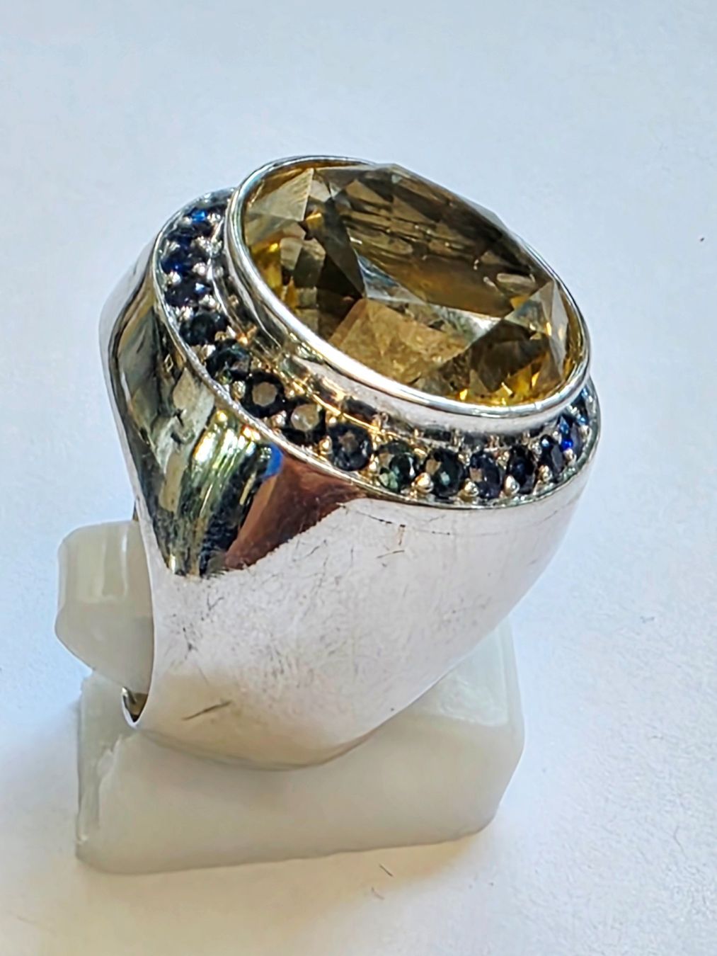 Anelli: Silber Ring Citrin Saphir Grösse 56 Neu – Nuovo (secondo la descrizione) da Zürich venduto da Bieter04 1