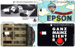 4 Dummy Telefonkarten aus Deutschland