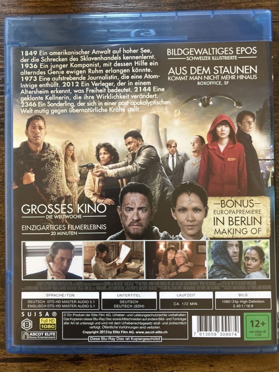 Tutti i DVDs: Cloud Atlas BluRay – Usato da Glarus venduto da Jhuber78 1