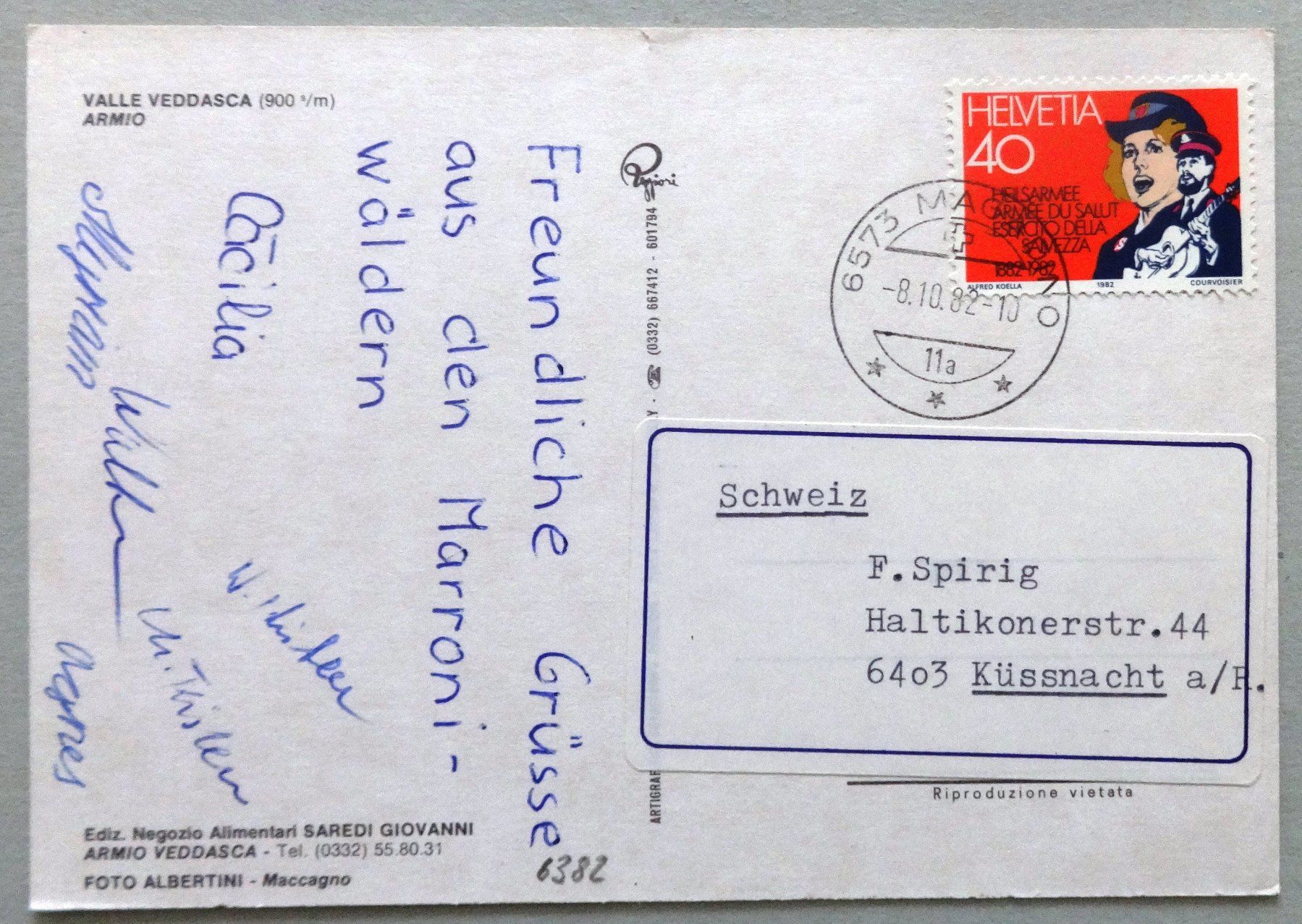 Cartes postales: Valle Veddasca - Armio – D'occasion à Fétigny par Billy2miny 1