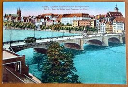 AK: BASEL - Tram, Mittlere Rheinbrücke