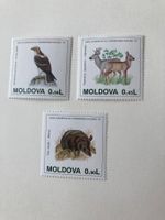 Republik Moldau 1995 NATURSCHUTZ TIERE VÖGEL MI.158-160