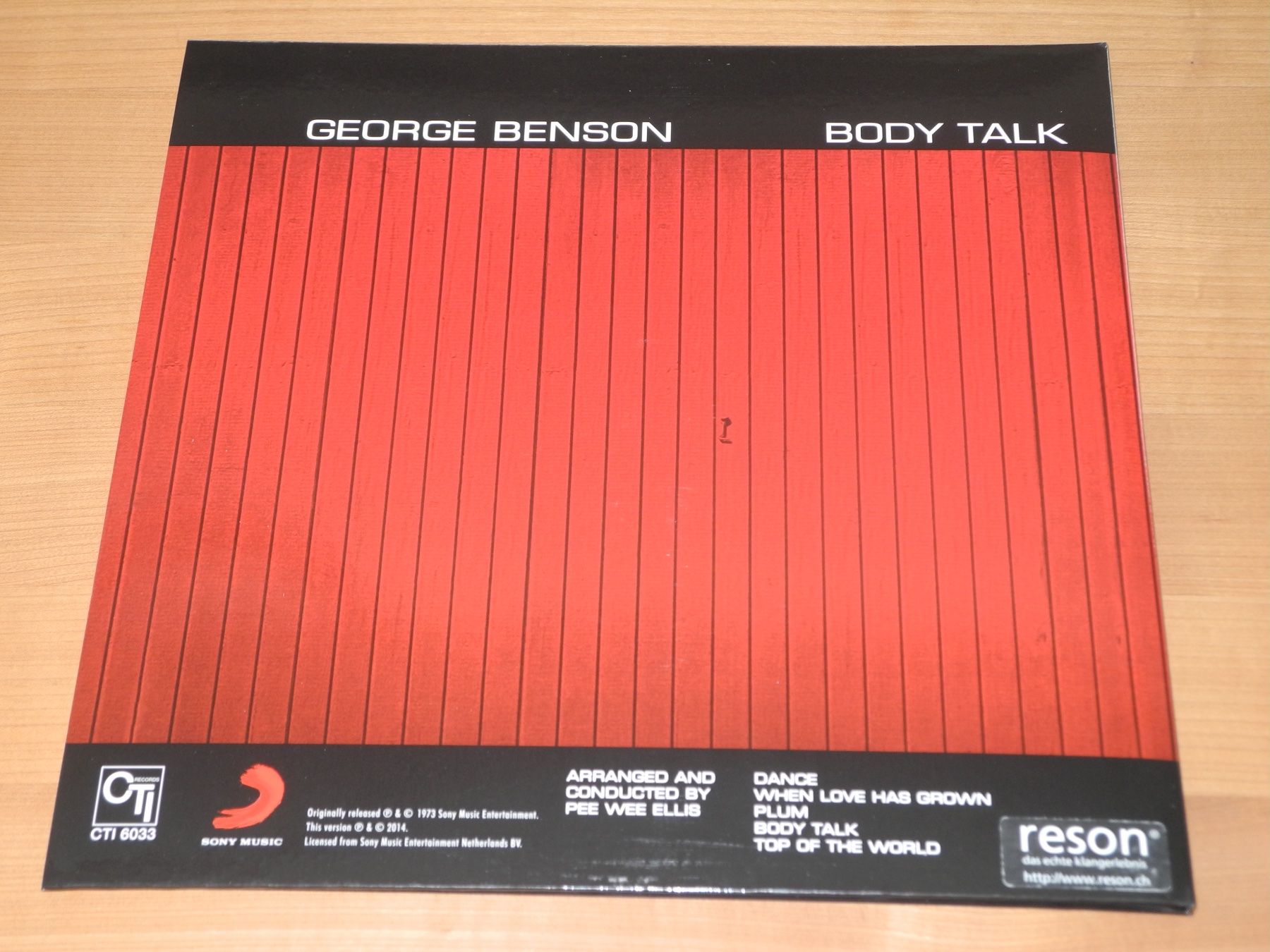 Dischi in vinile: GEORGE BENSON: BODY TALK - CTI - RESON RE-ISSUE – Nuovo (secondo la descrizione) da Fahrwangen venduto da Swirl2 3
