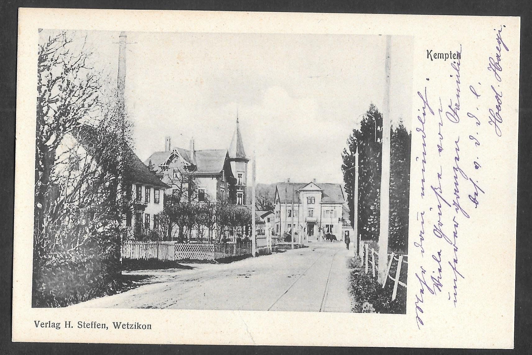 Cartoline postali: Kempten - Wetzikon Strassenpartie – Usato da Olten venduto da clotaldi