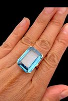 Grandioser Topas 20,5 Carat, 750er/18 Karat Rosé-Gold Ring