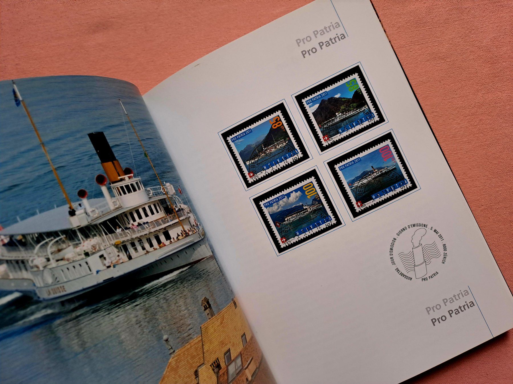 Tutti i francobolli: Original Jahrbuch Briefmarken CH Post 2011 Halbmondstempel – Usato da Ostermundigen venduto da pedru8 5