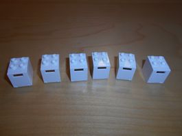 6 LEGO Container weiss (240 )