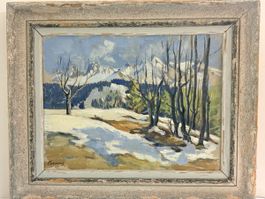 Ölgemälde – Winterlandschaft - signiert