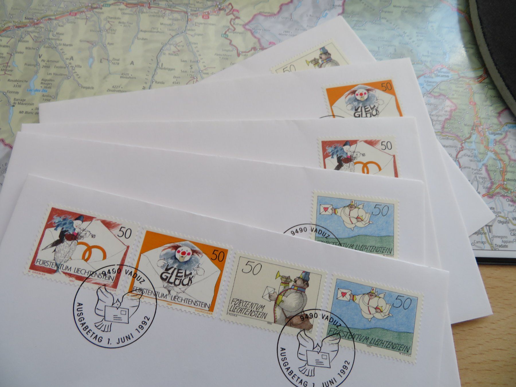 Tous les timbres: FDC Liechtenstein 1992 – Neuf avec emballage d'origine à Untereggen par Geobrocki