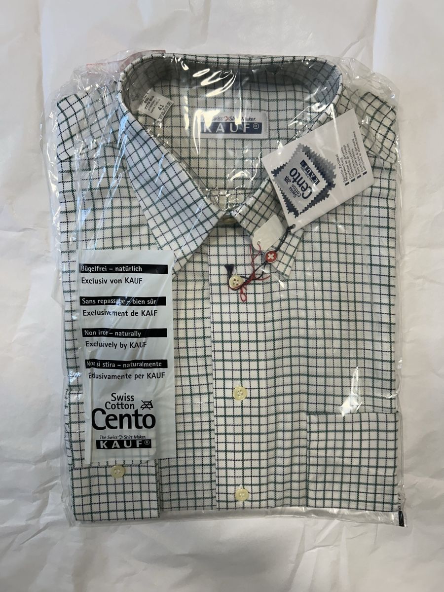 Camicie: Nigelnagelneues Herrenhemd kariert – Nuovo e nell'imballaggio originale da Zürich venduto da sop_82jx
