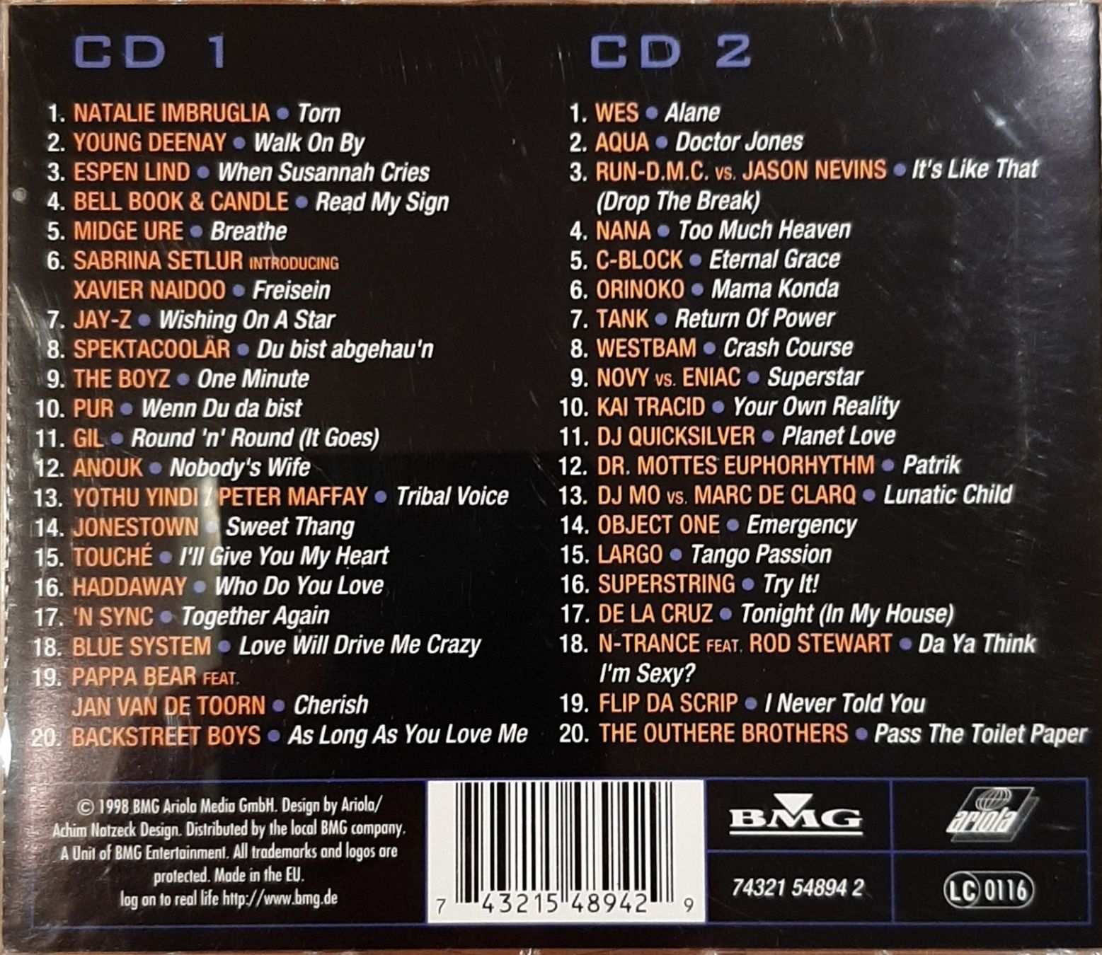 CD: Just The Best Vol. 1-98, 2CD Hit Compilation Sampler 1998 – Usato da Schönenberg TG venduto da breiti12 1