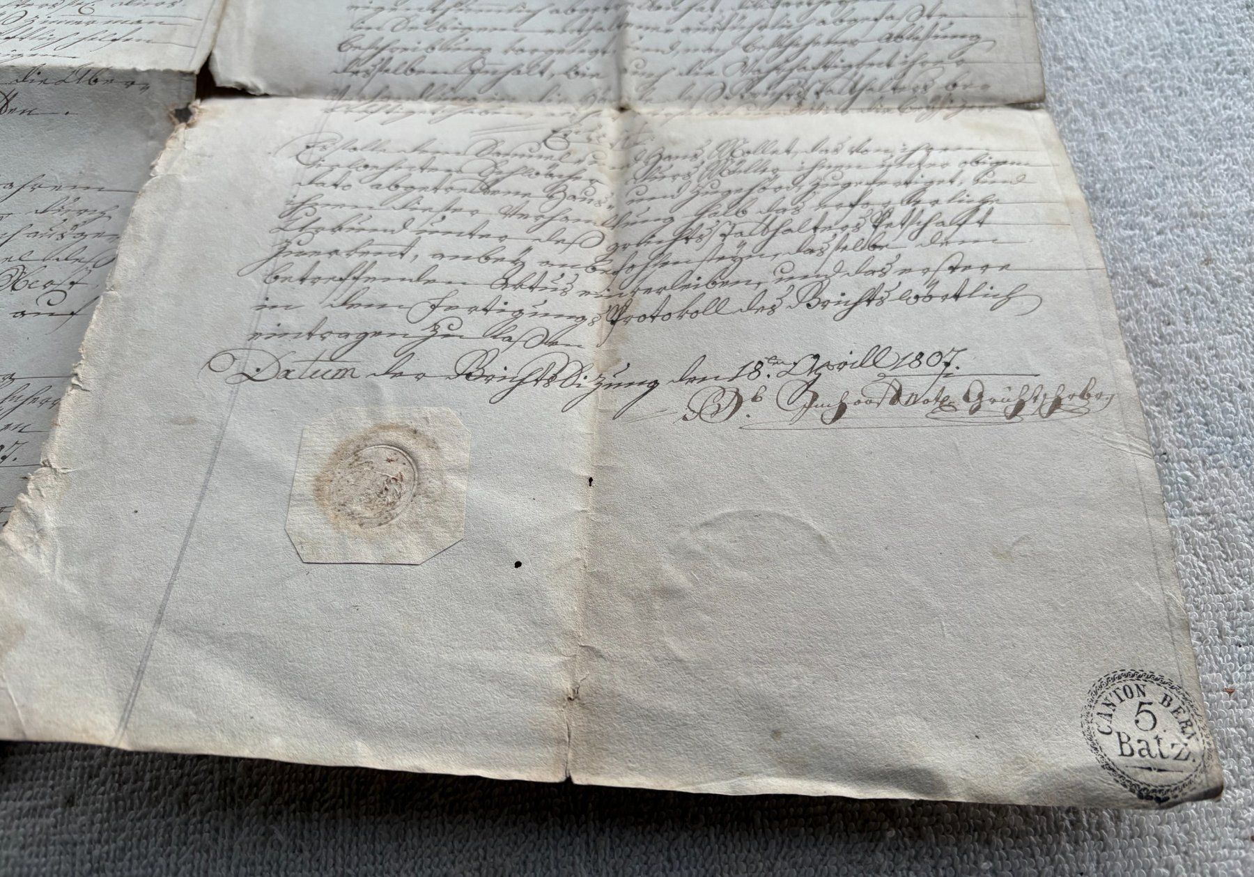 Documenti: ANTIKES DOKUMENT 1807 – Usato da Ostermundigen venduto da crazy-horse-1840 6