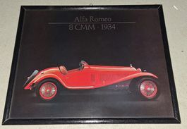 Alfa Romeo 8 C Mille Miglia  - 1934 - Bild mit Rahmen