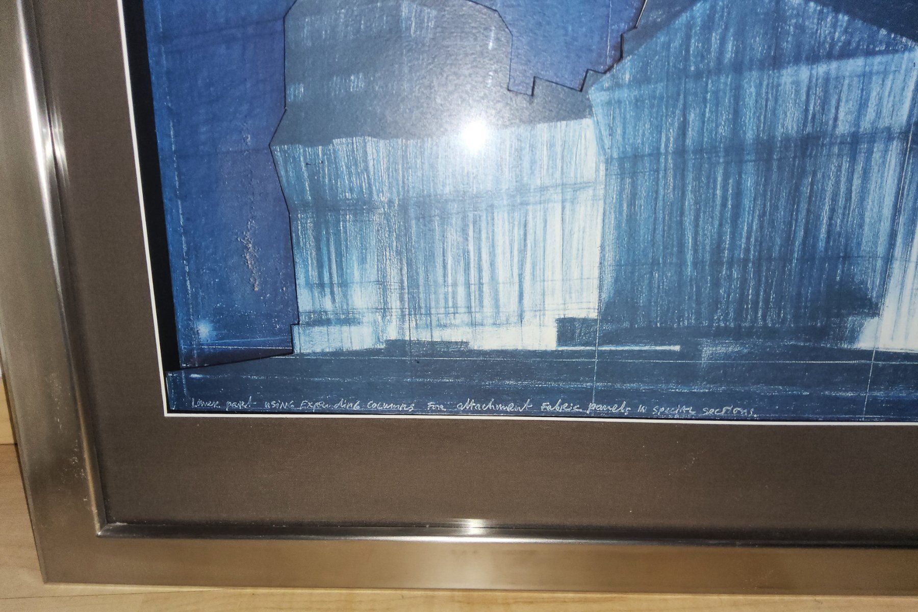 Gemälde: Grosse CHRISTO 3D-Collage - WRAPPED REICHSTAG 1993 – Gebraucht aus Thalwil von freespirit-kev 3