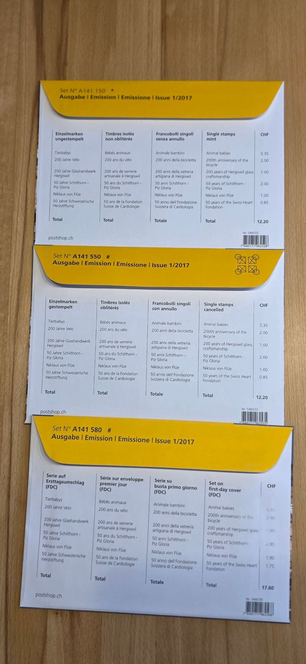 Alle Briefmarken: CH-Briefmarken Jahresausgabe 2017 – Neu (gemäss Beschreibung) aus Wettswil von Schnuebe 1