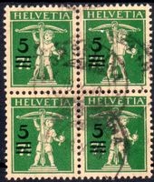 AUFRAUCHAUSGABE 1930 TELLKNABE MIT ARMBRUST 4ERBLOCK - X393