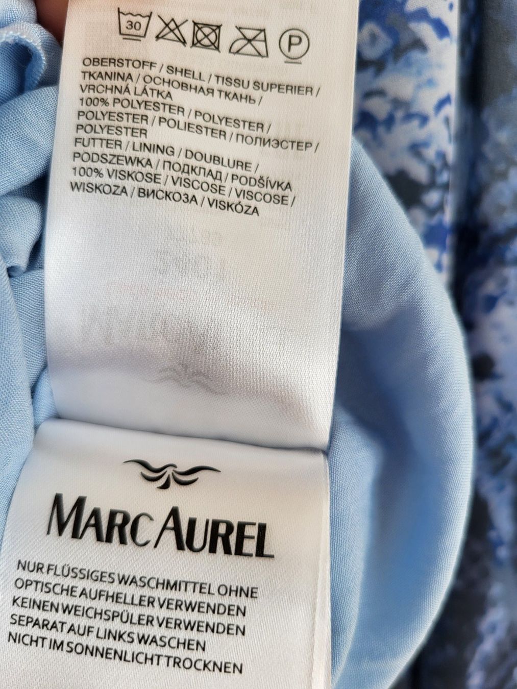 Vestiti: MARC AUREL Kleid, Gr.38 - Schlange Muster, Blau – Usato da Baar venduto da clar6 8