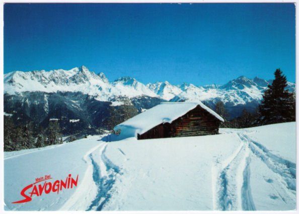 Cartes postales: Savognin - im Skigebiet – D'occasion à Binningen par Mountainrider
