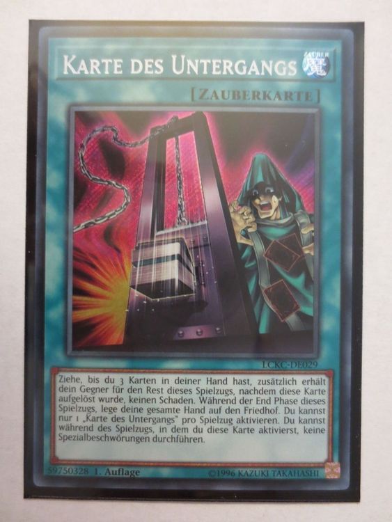 YU GI OH Karte des Untergangs LCKC-DE029 Secret Rare | Kaufen auf Ricardo