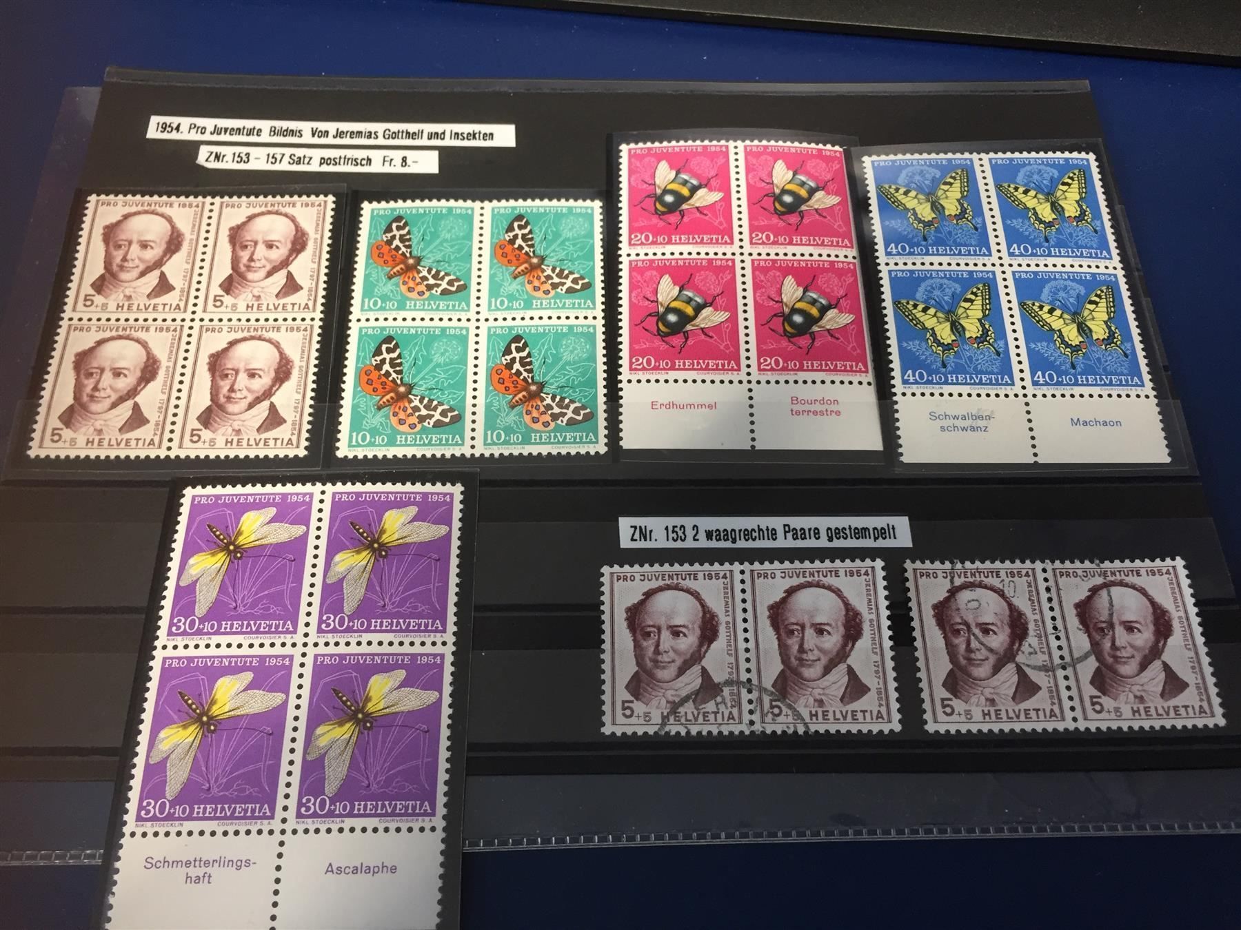 Tutti i francobolli: 5 Viererblöcke PJ 1954** – Usato da St. Margarethen TG venduto da SGHerbst07