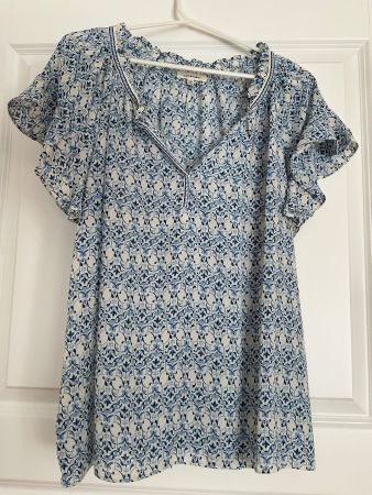 Max Studio Bluse Gr. L Sommerlich leichtes Muster, wie neu!