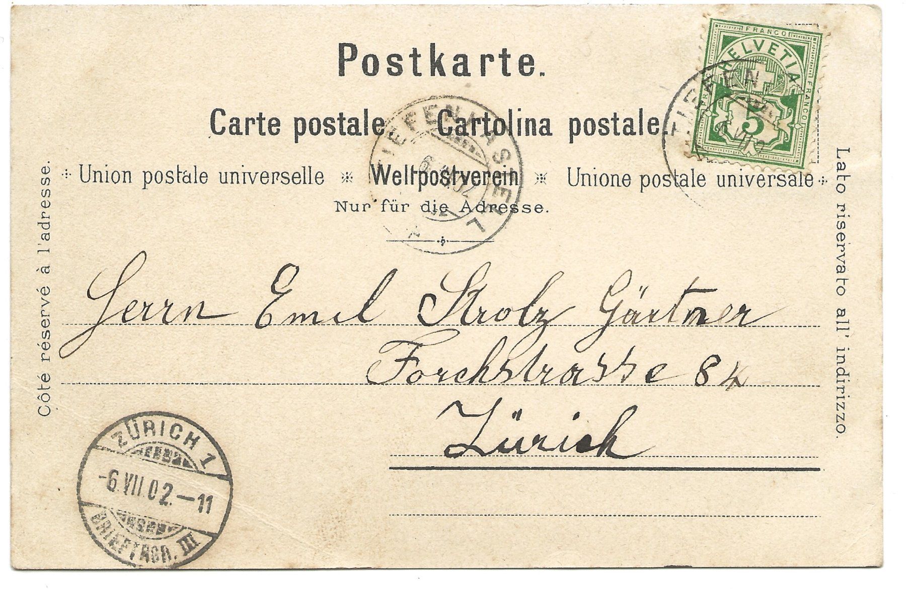 Ansichtskarten: Schweizerische Alpenpost - Postkutsche -Schlumpf-Litho  1902 – Gebraucht aus Engelburg von Cartophil 1