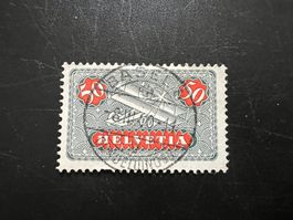 CH Flugpostmarke F9 mit Vollstempel Basel  (5371)