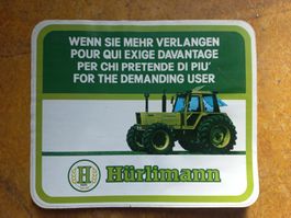 Original Abziehbild Hürlimann H- 6160 Traktor Werbekleber