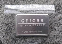 Silber-Barren 1 Unze Geiger Schloss Güldengossa