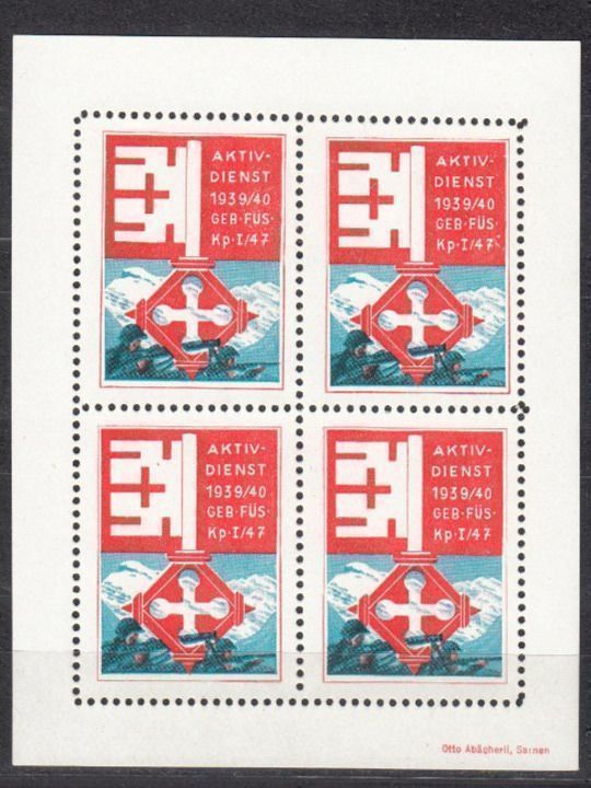 Tutti i francobolli: Infanterie Wi 357 Block gezähnt ohne Text postfrisch – Usato da Bürglen TG venduto da StampGraf