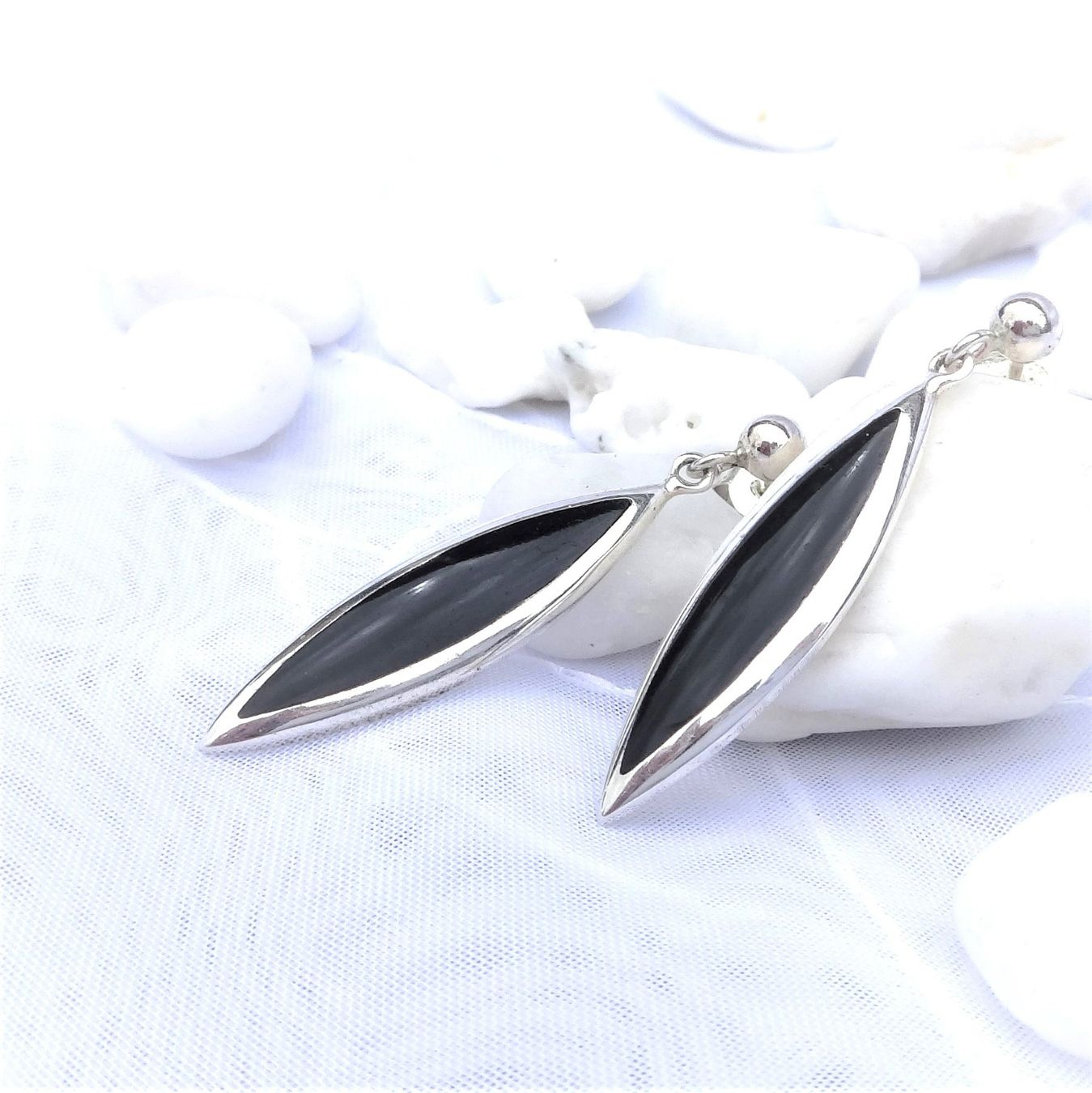 Orecchini pendenti & Orecchini a lobo: Ohrhänger Onyx Silber 925  NEU – Nuovo e nell'imballaggio originale da Dielsdorf venduto da kumsch 2
