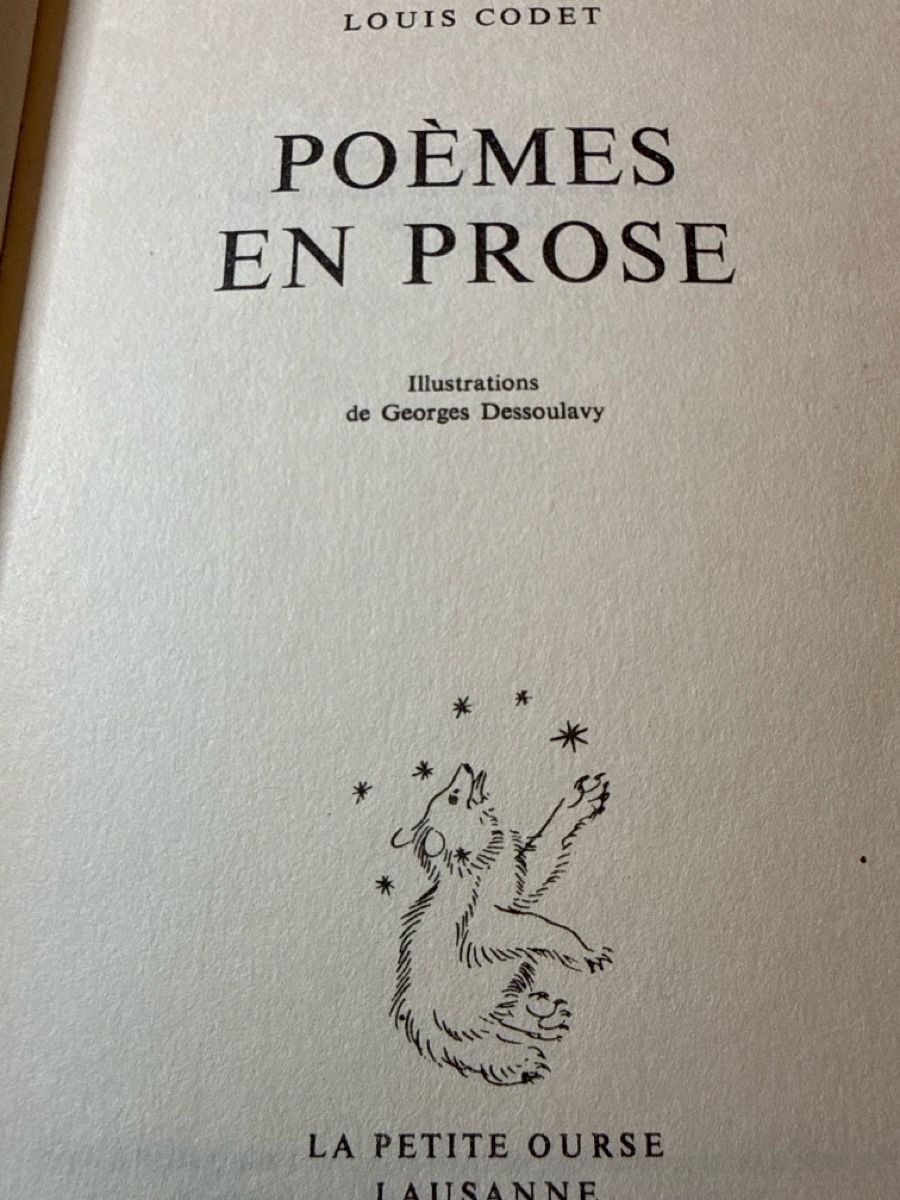 Bücher: CODET Louis  Poèmes en prose – Gebraucht aus Schmitten FR von Hohezelg 1