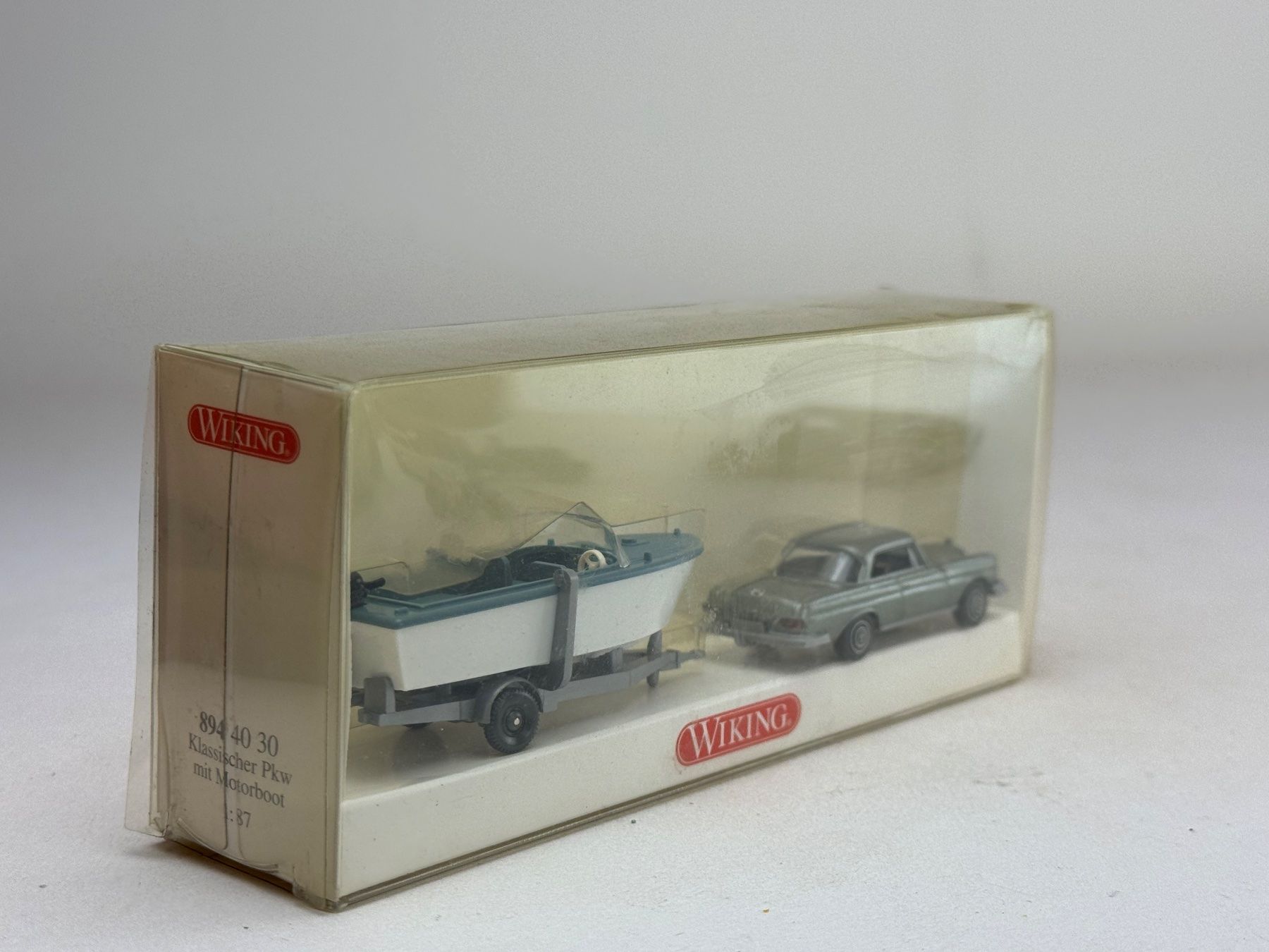 Wiking Modellautos: EB- Wiking Mercedes mit Motorboot – Gebraucht aus Elm von Wikmtz 1