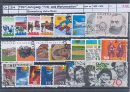 1997 Jahrgang, "Frei- und Werbemarken", gestempelt