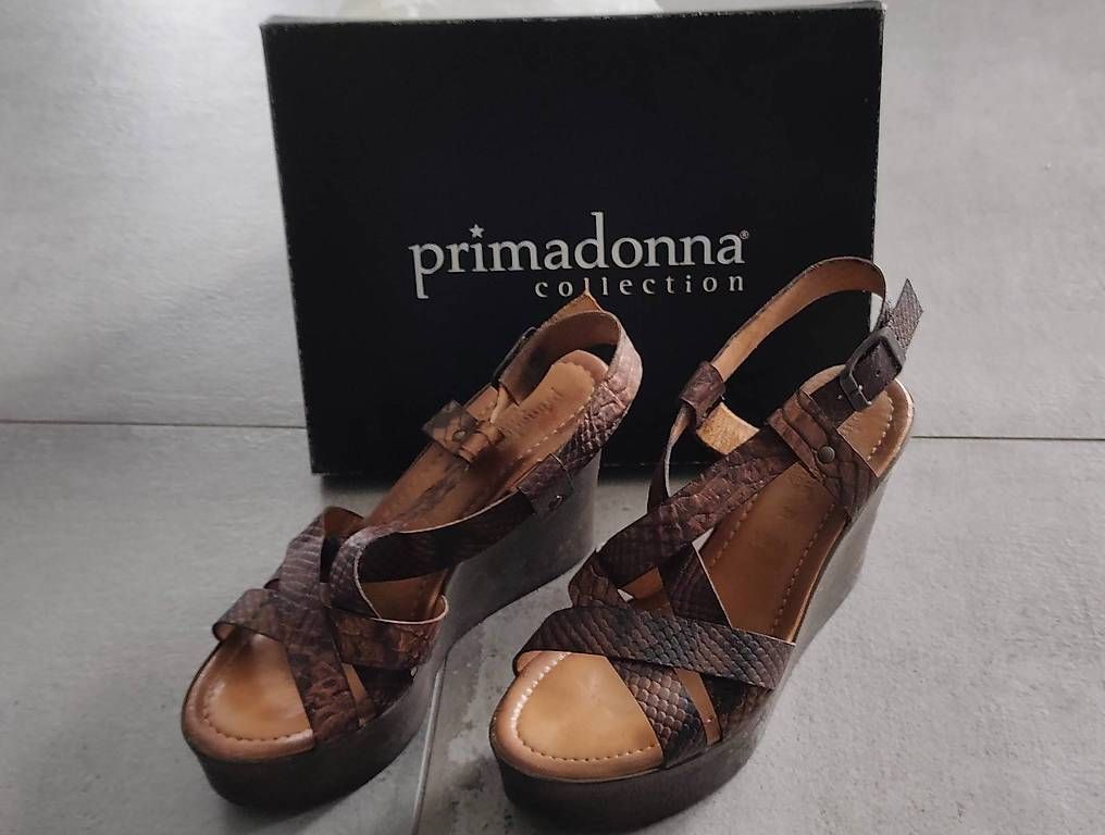Damenschuhe: Sandales compensées Primadonna Collection en cuir T39 – Neu (gemäss Beschreibung) aus Genève von Brachiopode 5