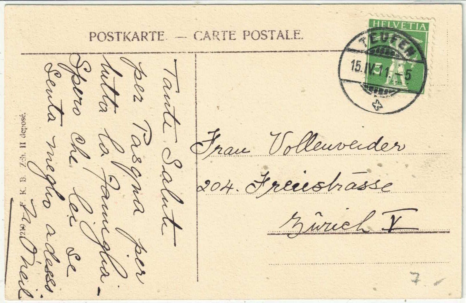 Cartoline postali: Teufen - Generalansicht - coloriert – Usato da Ettingen venduto da Kartenplanet 1