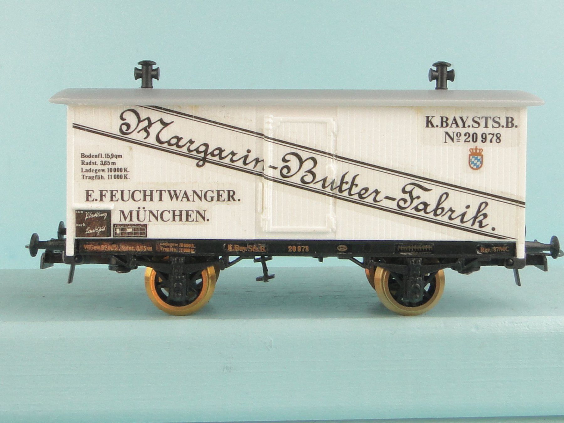Modellini di ferrovie: Trix ? Margarin Butter Fabrik K.Bay.STS.B. – Usato da Bülach venduto da cann11 1
