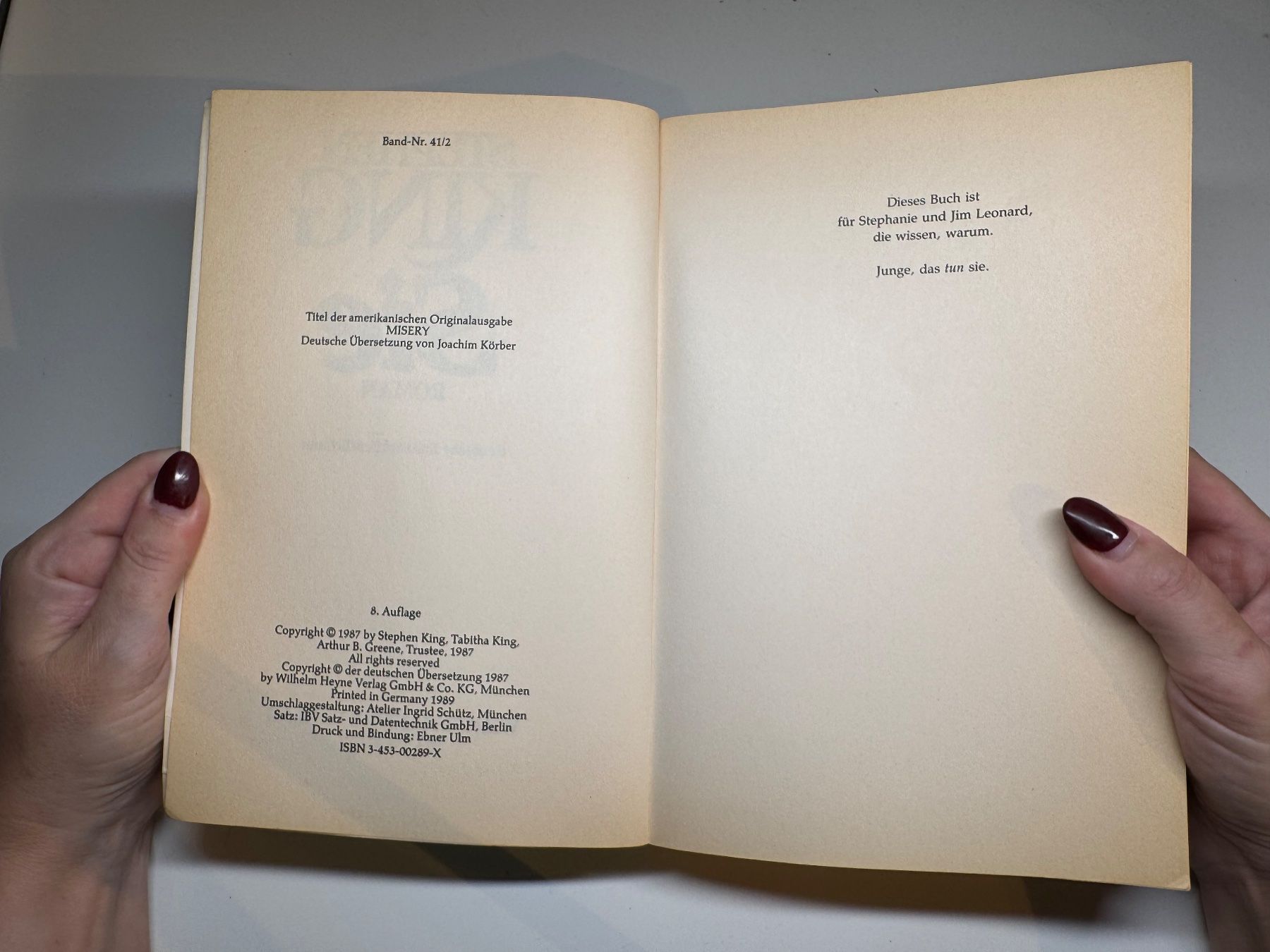 Libri: ROMAN: Stephen King, Sie – Usato da Grosswangen venduto da Deutsche_Romane 2