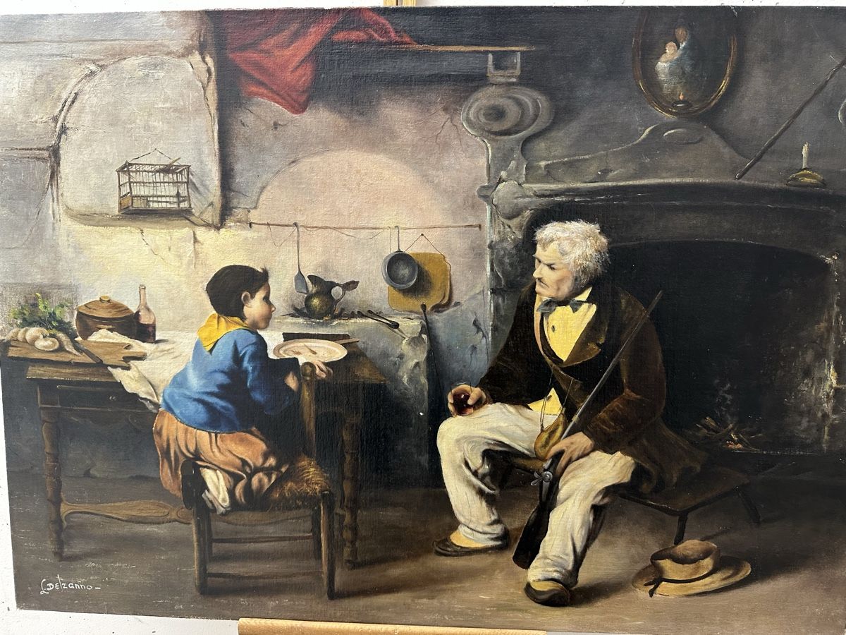Dipinti: Gemälde nach Domenico Induno (1815-1878) – Usato da Ebikon venduto da Gaenggeliwaar